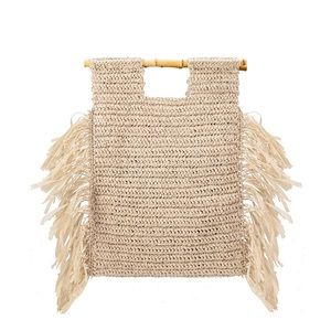 Casey straw bamboo bag